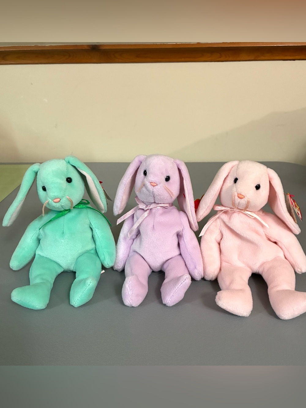 Ty Beanie Babies Hippity Hoppity and Floppity Trio